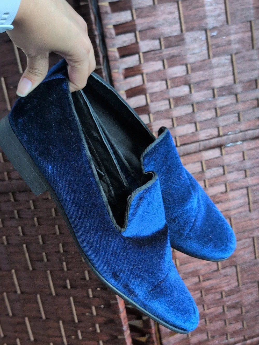 Steve Madden Blue Velvet Slip-On Loafers